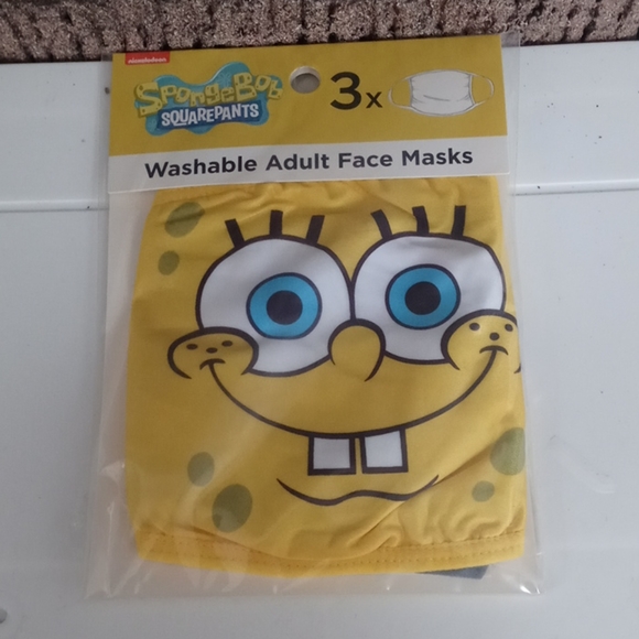 handcraft | Accessories | 3 Pack Adult Spongebob Squarepants Masks ...